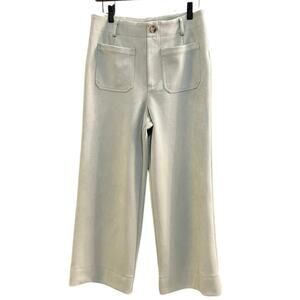 Bagatelle Light Sage Green Faux Suede Wide Leg Cropped Pants Size 8